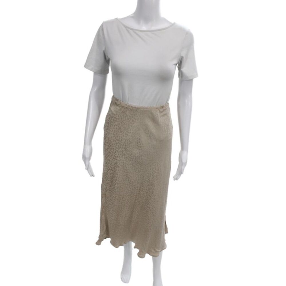 YFB Womens Beige Animal Print Long Straight Pencil Skirt Size S